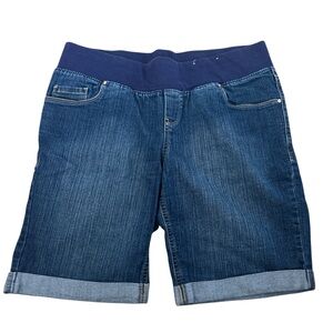 Great Expectations Dark Blue Jean Shorts - Maternity